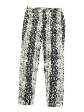Kensie Jeans Women’s Black and Cream Snakeskin-Print Stretch Jeans - Size 10/30